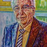 Portrait of Hermann dressed in a jacket painted in oil on canvas; Porträt von Herrmann im Jackett gemalt in Oel auf Leinwand