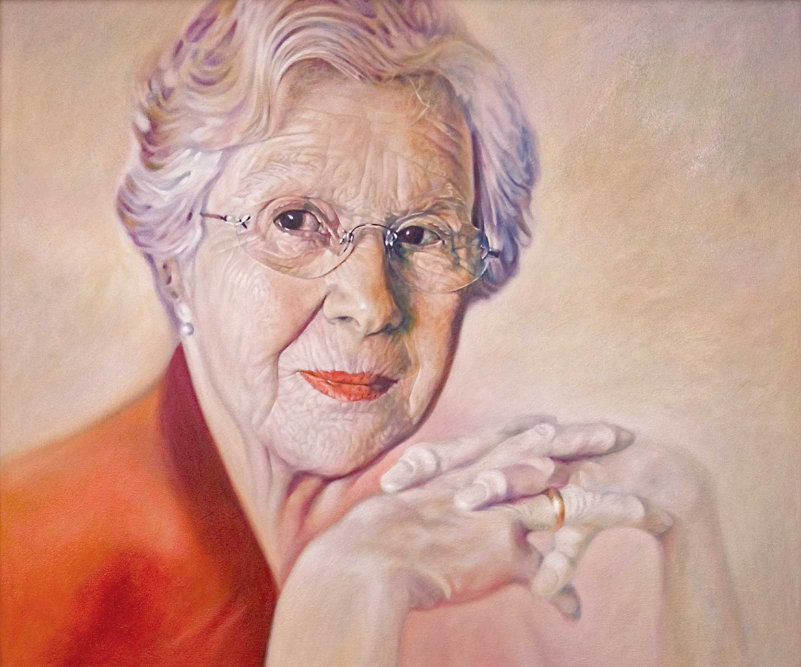 Portrait of Inge in oil on canvas. This painting  is the artists submission for the 2009 portrait award of the National Portrait Gallery