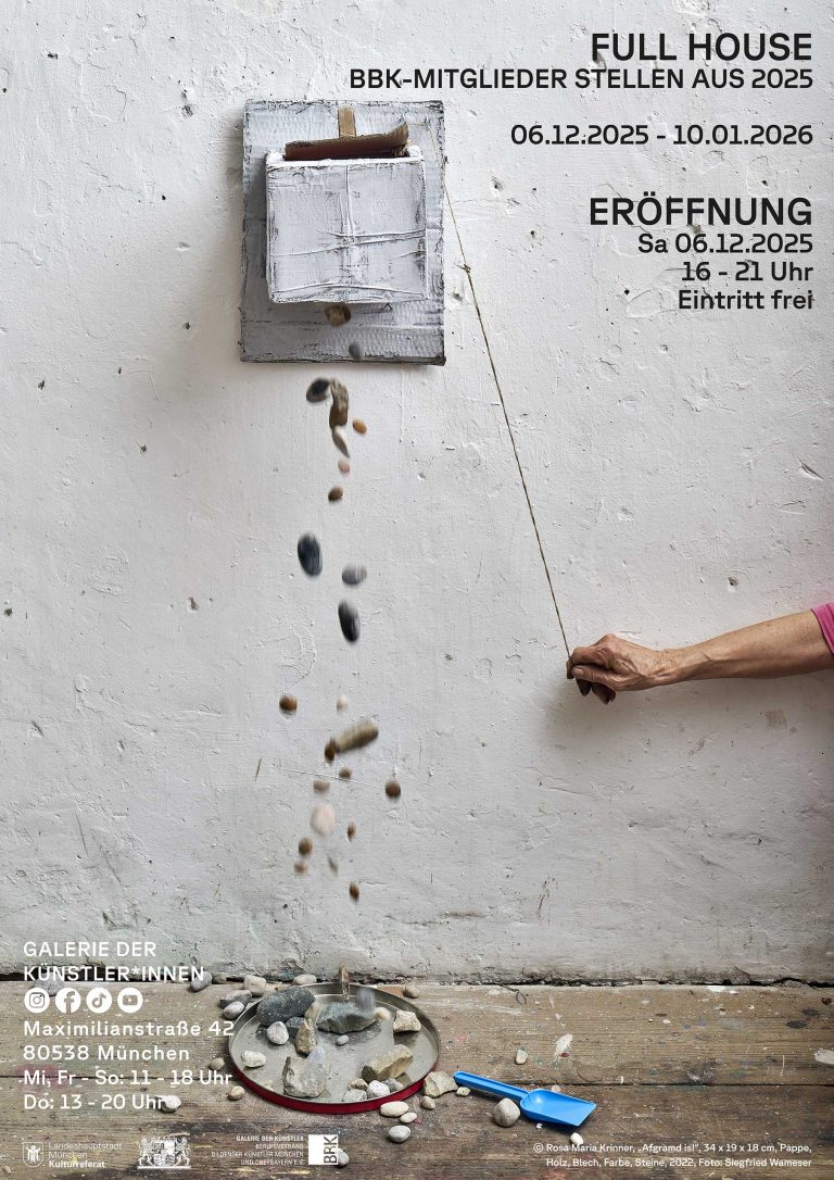 Das Poster zur Ausstellung mit dem Werk von Rosa Maria Krinner "Afgramd is!"